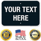 Personalized Custom Black Background Customize for Office, Business, Airbnb, Workplace, Home, Delivery Sign, 12x18 Inches, 3M EGP Reflective .063 Aluminum, Fade Resistant, Made in USA by Sigo Signs