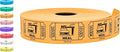 Tacticai 1000 Raffle Tickets, Meal, Orange (1 of 8 Colors), Single Roll, Ticket for Events, Food, Class Reward, Fundraiser & Prizes