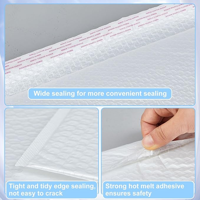 Ireer 5 Pack Extra Large 20 x 24" Bubble Mailers Poly Padded Envelopes Cushioned Mailing Envelopes Bubble Padded Mailers Self Adhesive Waterproof Shipping Bags for Business Gift Packaging