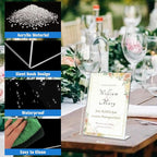 Laerjin Acrylic Sign Holder 4 x 6 - 10 Pack Slanted L-Shaped Photo & Menu Display Stand, Clear Plastic Frame with Side Loading Design - For Tabletop Signs in Cafés, Events, Retail