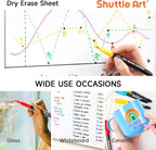 Shuttle Art Dry Erase Markers, 32 Pack 16 Colors Whiteboard Markers,Fine Tip Dry Erase Markers for Kids,Perfect For Writing on Whiteboards,Dry-Erase Boards,Mirrors,Calender,School Office Supplies