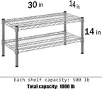 Regal Altair 14" Deep x 30" Wide x 14" Height Wire Shelving Kit | 2-Tier | NSF Commercial Storage Rack Unit