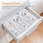 ALIUNI Drawer and Shelf Liner, Non-Slip Kitchen Cabinet Liners Non-Adhesive Thick Strong Grip Waterproof Washable Mats Protect Dresser Shelves Cupboard Bathroom Cabinets, Flower, 12 in X 20 FT