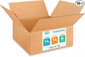 Medium Moving & Shipping Boxes 14x14x6 inches (10-Pack) - Extra Strength 200 lb vs Regular - Corrugated Heavy Duty Moving Boxes, Made in USA - Cardboard Moving Box by IDL Packaging