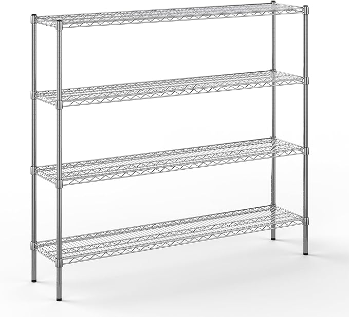 Regal Altair 14" Deep x 60" Wide x 54" Height Wire Shelving Kit | 4-Tier | NSF Commercial Storage Rack Unit