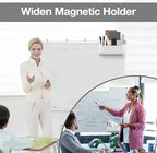 MoKo Magnetic Dry Erase Marker Holder, Widen Magnetic Marker Pen Storage for Whiteboard, Refrigerator, Locker, Laundry Storage Basket Lint Holder Bin for Dryer, Washing Machine, White