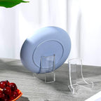 Chunful 2 Pieces Acrylic Plate Stands Clear Acrylic Easels Display Stands with Deep Support Shelves for Display Card Holder Photos Book Picture Table Top Holder Home Decors (3.5 x 3.5 x 4.5 Inch)