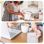 Affrolling 2 Sets Small Whiteboard Dry Erase Boards 5" x7'' Mini Double Sided Dry Erase Lap Boards with Markers Erasers Pen Holders Personal Whiteboards for Students Classroom Teacher