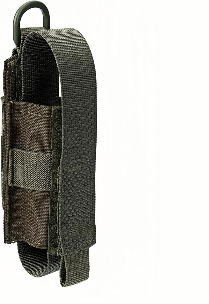 Tactical Flashlight Holster MOLLE Torch Holder MK4 OC/Mace Pepper Spray Canister Carrier EDC Flash Light Pouch Multitool Case with Strap&Snap Clip for Duty/Combat Belt Backpack Vest Chest Rig