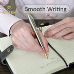 FANSTIK Customized BallPoint pen with name (MADE IN USA), stainless steel, Silver and gold, luxury engraved pen personalized for men and for women. (BallPoint Silver-Gold)