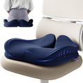 ZZ-WELL Seat Cushions for Office Chairs - Ergonomic Tailbone Pain Pressure Relief Seat Cushion - Extra Large & Thick Design Memory Foam Office Chair Cushion, 21.2" W X 16.5" L (Blue)