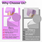 100 Plastic Shipping Tags - Waterproof, Durable, Light Purple, 4 3/4" x 2 3/8"