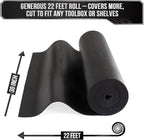 Precision Defined Professional Grade Tool Box Liner, 22 ft x 30", Black | Tool Box Drawer Liner, Shelf Liner Non Slip Mat, Thick Cabinet Shelf Liner, Toolbox Drawer Liner