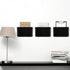 Colarr 8 Pcs Wall File Holder Organizer Plastic Wall Mount Mail Organizer with Screws Single Pocket Hanging Folder Paper Magazine Holder for Walls Office Home Classroom(Black)