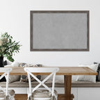 Amanti Art Grey Framed Magnetic Board 27x39 Large Vision Board for use with Magnets, 100% Metal Sheet to Display Items as Office Decor or for Home Organization in mudroom, Kitchen or Kids Room