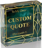 Personalized Gifts, Custom Quote Block Letter Board,Crystal-Clear Acrylic With Gift Box,17 Styles, Holiday and Christmas Gift for Mom, Dad, Girlfriend, Him or Her, Husband, Wife (4"x4, Affluent)