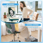 Novabright Foot Rest Under Desk at Work with 3 Adjustable Height, Non-Slip Ergonomic Foot Stool with Gel Top and Warm Pocket for Home Office Car Leg Back Rest(17" X 11" X 17",Cambered,Gray)