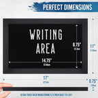 HBCY Creations Rustic Black Magnetic Wall Chalkboard, Small Size 11" x 17", Framed Decorative Chalkboard - Great for Kitchen Decor, Weddings, Restaurant Menus and More! … (11" x 17")…