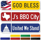 Custom Street Sign, Address Sign, 8 Colors, Reflective Option, Mounting Options, 6x24 Inch, Thick Rust-Free AlumaBond, Made in USA By My Sign Center (US State)