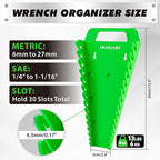 10-Piece Magnetic Socket and Wrench Organizer Set, 1/4", 3/8", 1/2" Drive Metric SAE Socket Organizer, Magnetic Wrench Holder 30 Slots Total, Tool Box Organizers (Sockets Wrenches not Included)