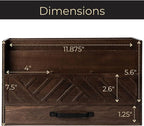 BLU MONACO | Wooden Mail Organizer with Drawer and Compartments | Mail Sorter Organizer Countertop for Desk Entryway | Outgoing Mail Holder Wood Desktop File Storage