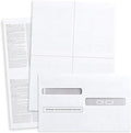 W2 Forms 2025 with Envelopes, Blank W2 4 Up Tax Forms 2025, 50 Employees kit, with Instructions in Back, Compatible with QuickBooks and Accounting Software, Idea for E-Filing, 50 Self Seal Envelopes