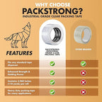 Packstrong Industrial Grade Clear Packing Tape 24 Rolls - 110 Yards per Roll - 3" Wide x 2.5 mil Thick, Acrylic Adhesive Heavy Duty Tape for Box Office Moving Packaging Shipping
