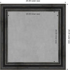 Amanti Art Black Framed Magnetic Board 25x25 Medium Vision Board for use with Magnets, 100% Metal Sheet to Display Items as Office Decor or for Home Organization in mudroom, Kitchen or Kids Room