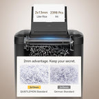 QUIETLEMON 250-Sheet Heavy Duty Paper Shredder Auto Feed, P-5 Security Level, 60Min Non Stop Commercial Shredder for Office Home, Micro Cut, 8.72 Gallon Bin, <60dB Quiet, Auto Anti-Jam (OL380)