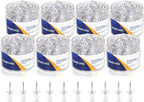 DANRONG 1600 PCS Clear Push Pins, Standard Thumb Tacks for Bulletin Board, Steel Point and Clear Plastic Head, Pin Tacks for Wall Cork Board Maps Photos Calendar Hangings, Office School Supplies