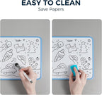 LOUKIN Small Dry Erase Lapboard, 9 x 12 Inch Double Sided (Ruled/Plain), Seamless Frame Design, Mini Magnetic Whiteboard Set, Great for Kids, Classroom and School (1 Eraser&2 Markers Included)