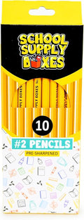 School Supply Boxes | 10 ct. Wooden Pencil Pack | 48 Packs | Pre-Sharpened No. 2 Wooden Pencils | 480 Total Pencils