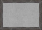 Amanti Art Grey Framed Magnetic Board 19x27 Medium Vision Board for use with Magnets, 100% Metal Sheet to Display Items as Office Decor or for Home Organization in mudroom, Kitchen or Kids Room