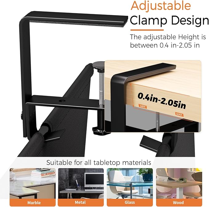 Under Desk Cable Management Tray - 36" Cord Organizer for Desk No Drill, Fabric Under Table Wire Organizer with 16X Cable Ties Hide for Office/Home, Cord Hider Fits Adapters & Sockets, Black