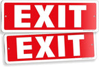 iSYFIX Exit Sign – 2 Pack 12x4 Inch – 100% Rust Free .040 Aluminum Signs, Laminated for Ultimate UV, Weather, Scratch, Water and Fade Resistance, Indoor and Outdoor, Exit Signs for Exterior.