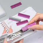 NatSumeBasics 6000 Rose Red Staples Colored Staples for 26/6 Standard Desk Manual Stapler Refill, School Office Supplies Accessories (Rose Red)