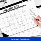 COMIX 12 Month Desk Calendar 2026 (Jan 2026–Dec 2026) – 17" x 12" Wall Calendar with to-Do List & Notes,2026 Calendar Monthly Planner for Home, School, or Office Organization