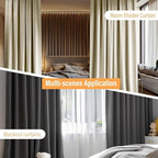 Room Divider Curtains with Flexible Ceiling Tracks Set,Blackout Curtain Ceiling Mount Curtain Track Privacy Room Dividers Ceiling Track Curtain Rod(Azure Blue Drape & Black rail W 10 × H 7 FT)