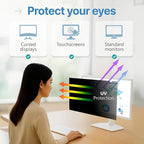 VINTEZ 24 Inch 16:9 Privacy Screen for Computer Monitor and Laptop - Anti Glare Protector Film Blue Light Filter Eye Protection - Computer Screen Privacy Shield, [1 Pack]