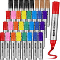 Fuutreo 32 Pcs Jumbo Permanent Markers Bulk Large Chisel Tip Permanent Markers Waterproof Jumbo Pens Quick Drying Office Supplies(Multicolor)