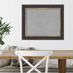 Amanti Art Black Framed Magnetic Board 21x25 Small Vision Board for use with Magnets, 100% Metal Sheet to Display Items as Office Decor or for Home Organization in mudroom, Kitchen or Kids Room