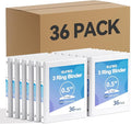 SUNEE White Binders 1/2 Inch 36 Pack Bulk, Clear View 3 Ring Binders PVC-Free (Fit 8.5x11 Inches) for School or Office Supplies
