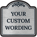 Custom Decorative Sign, Personalized Metal Sign for Business, Driveway, Home, Airbnb, Office Door Plaque, Brushed Nickel Sign, 8x8 Inches, ACM, Fade Resistant, Made in USA by Sigo Signs