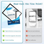 Magnetic Sign Holders 8.5 x 11 in, 8 Pack Clear Display Frames with Strong Magnetic Border, Self-Adhesive for Smooth Surfaces, Wall Mount Tool-Free Document & Poster Holder for Menus, Notices, Photos