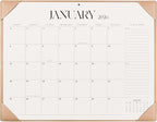 Simplified Desk Calendar 2026-2027 with Desktop Mat, Large Desk Pad Calendar from January 2026 to June 2027, 22 x 17 Inch, Desk Blotter Calendar for Home Office and School, Easy Planning, Apricot