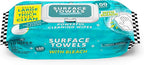 Juniper CLEAN Single Surface Wipes with Bleach, Thick & Large Dispose, All-Purpose Cleaner for Bathroom, Kitchen, Office, 100 Count Soft Flow, Biodegradable, Fresh Scent