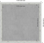 Amanti Art Silver Framed Magnetic Board 13x13 X-Small Vision Board for use with Magnets, 100% Metal Sheet to Display Items as Office Decor or for Home Organization in mudroom, Kitchen or Kids Room