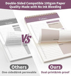 104 Pgs To Do List Notepad, 52 Undated Sheets Duplex-printed Daily Planner For Work Home School Office Desk Accessories Supplies & Goal Setting Tasks -Purple