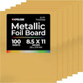 Hygloss Metallic Cardstock Sheets – 100 Matte Gold Sheets, 8.5” x 11” - Sturdy 10 pt. – Metallic Foil Board Paper for Crafts, Scrapbooking, Posters & Decorations