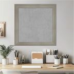 Amanti Art Grey Framed Magnetic Board 24x24 Medium Vision Board for use with Magnets, 100% Metal Sheet to Display Items as Office Decor or for Home Organization in mudroom, Kitchen or Kids Room